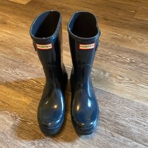 Navy Short Hunter Rain Boots
